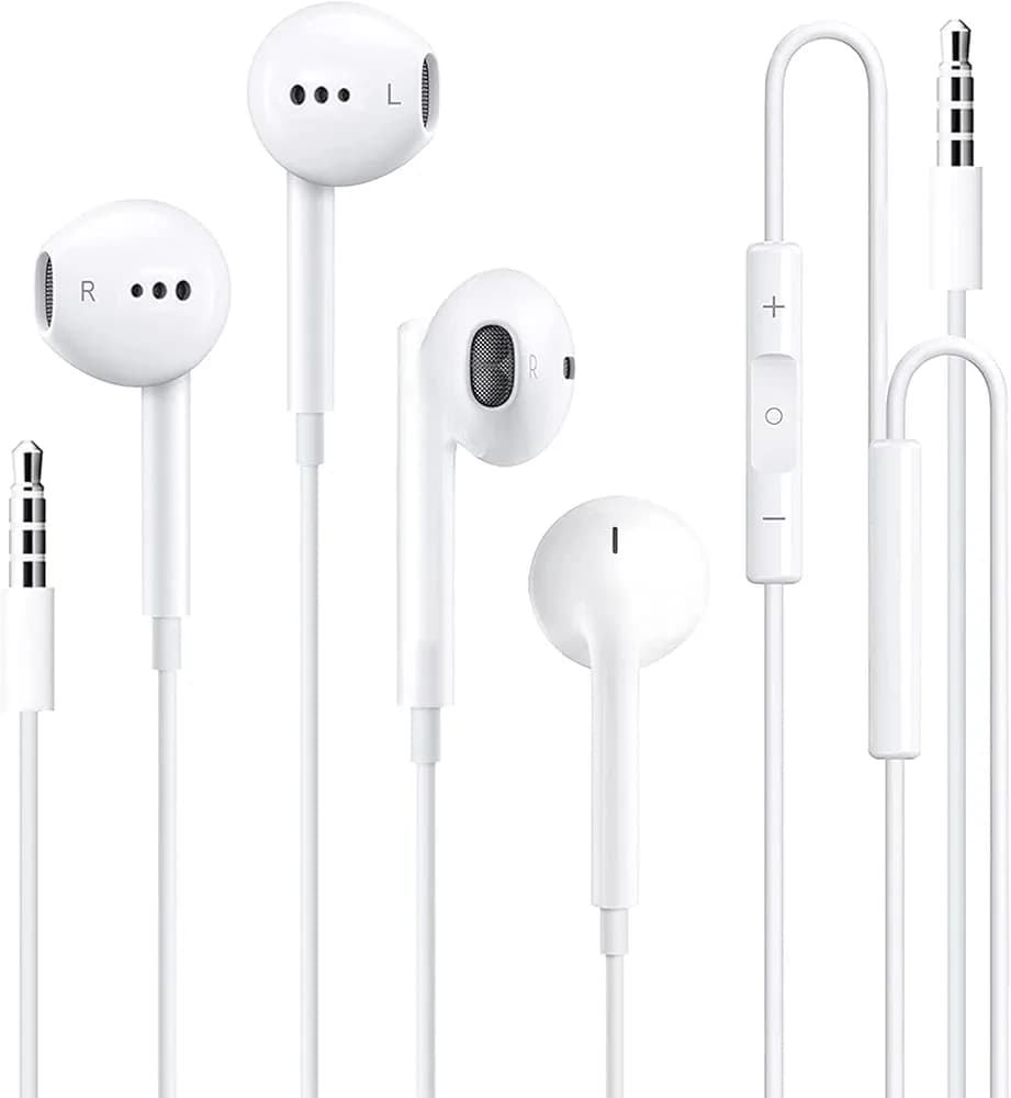 2 Pack Apple Earbuds [Apple MFi Certified] iPhone Headphones Wired with 3.5mm Earphones (Built-in Microphone & Volume Control) Compatible with iPhone/iPad/iPod/PC, MP3/4 and Other 3.5mm Jack Devices