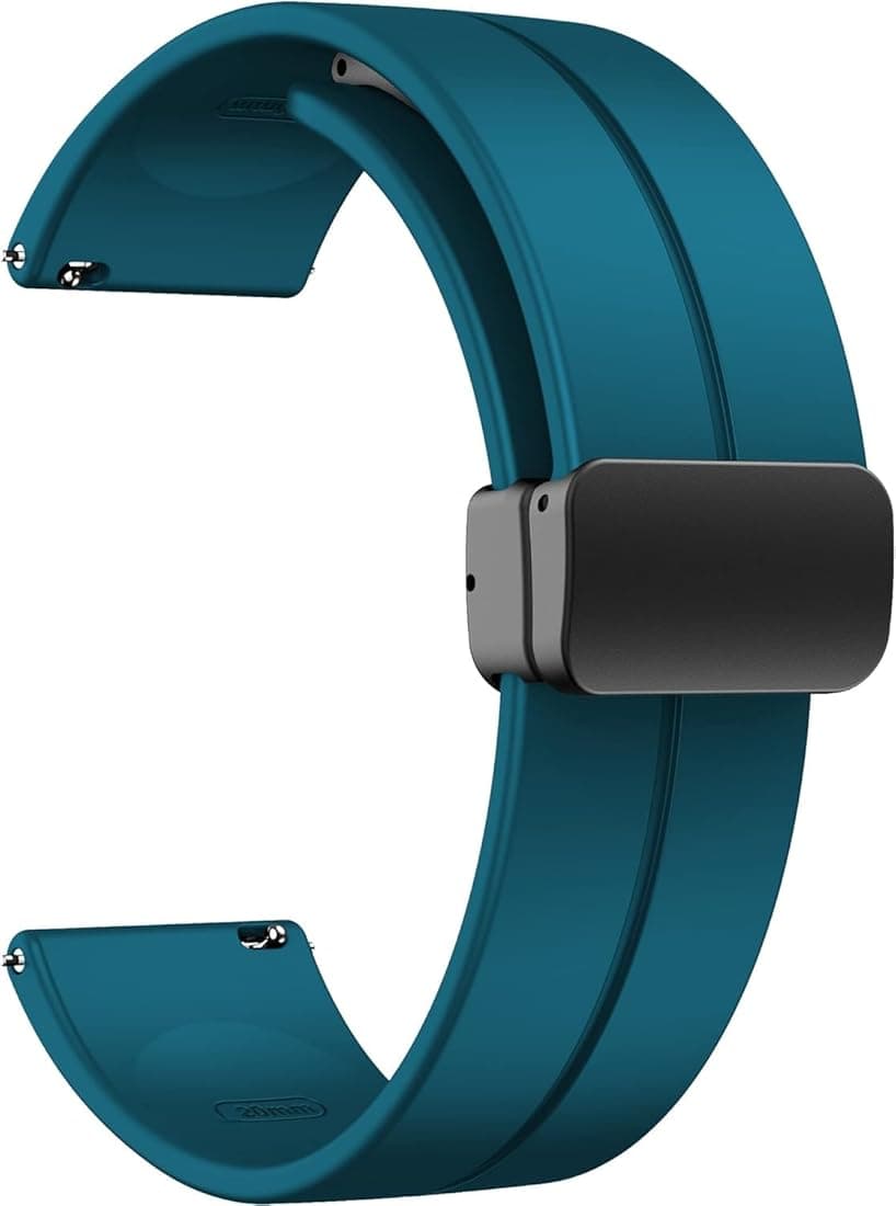 TKM Silicone Bands Compatible for Fireboltt Phoenix Ultra Smartwatch | Soft Silicone Replacement Straps with Metal Buckle.