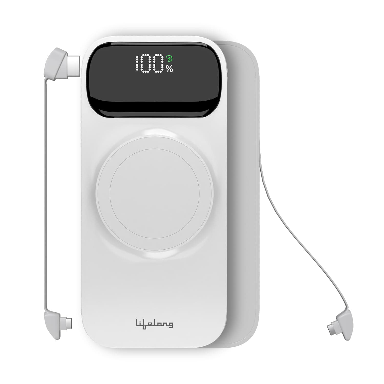 Lifelong 10000mAh MagSafe Power Bank | Slim, Pocket-Sized Wireless Charger with 22.5W Fast Charging and Quick Charge 3.0. Portable and Compatible with...