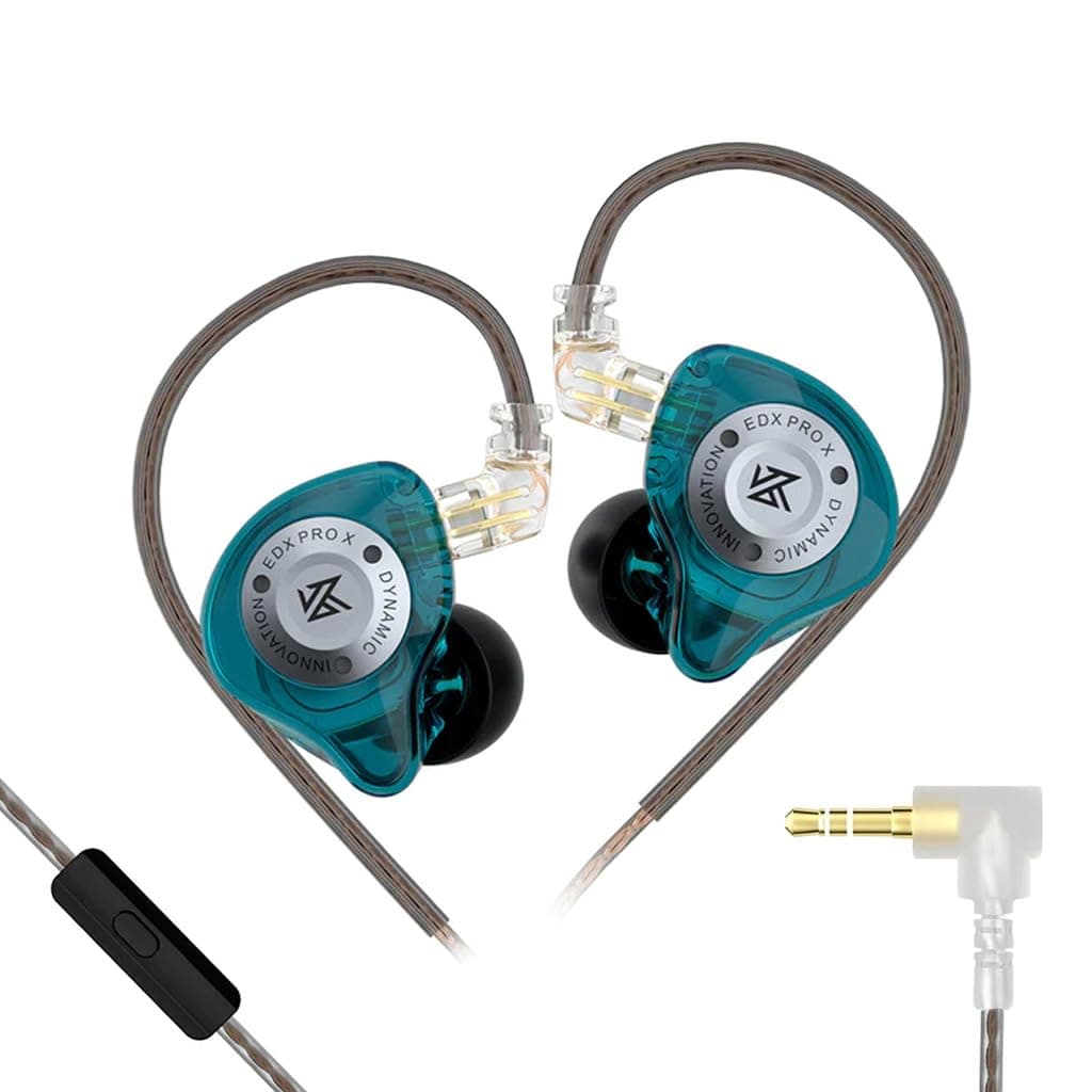 KZ EDX PRO X Wired IEM with Mic,10mm Super-Linear Dynamic Driver in-Ear Monitor, Detachable Cable Design Earphone, Professional-Grade Oxygen-Free Copp...