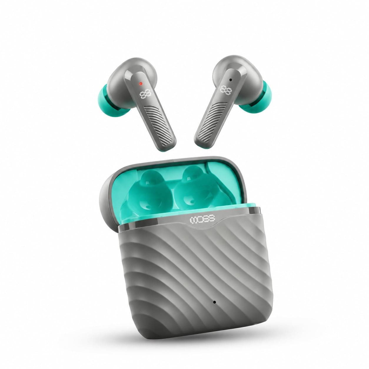 MOSS Endura TWS, 50H Long Battery Life, Quad-Mic ENC for Clear Calls, Low Latency Gaming, 8mm Bass Drivers, Bluetooth v6.0, Dual Pairing, IPX5 Water Resistant, Type-C Fast Charging, Dual EQ Modes