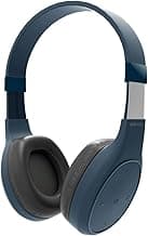 Portronics Muffs Plus Wireless Bluetooth Headphone with AUX Port (Blue)