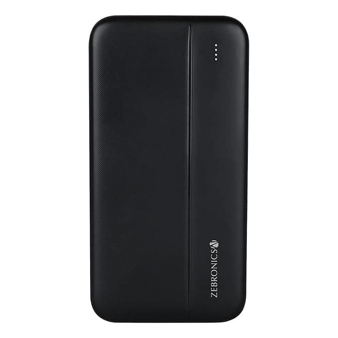 Zebronics ZEB-MD10000G2 - 10000 mAh Li-Polymer Power Bank with 12W Fast Charging, LED Indicator, 2 x Output / Input Ports, Overload / Overcharge Prote