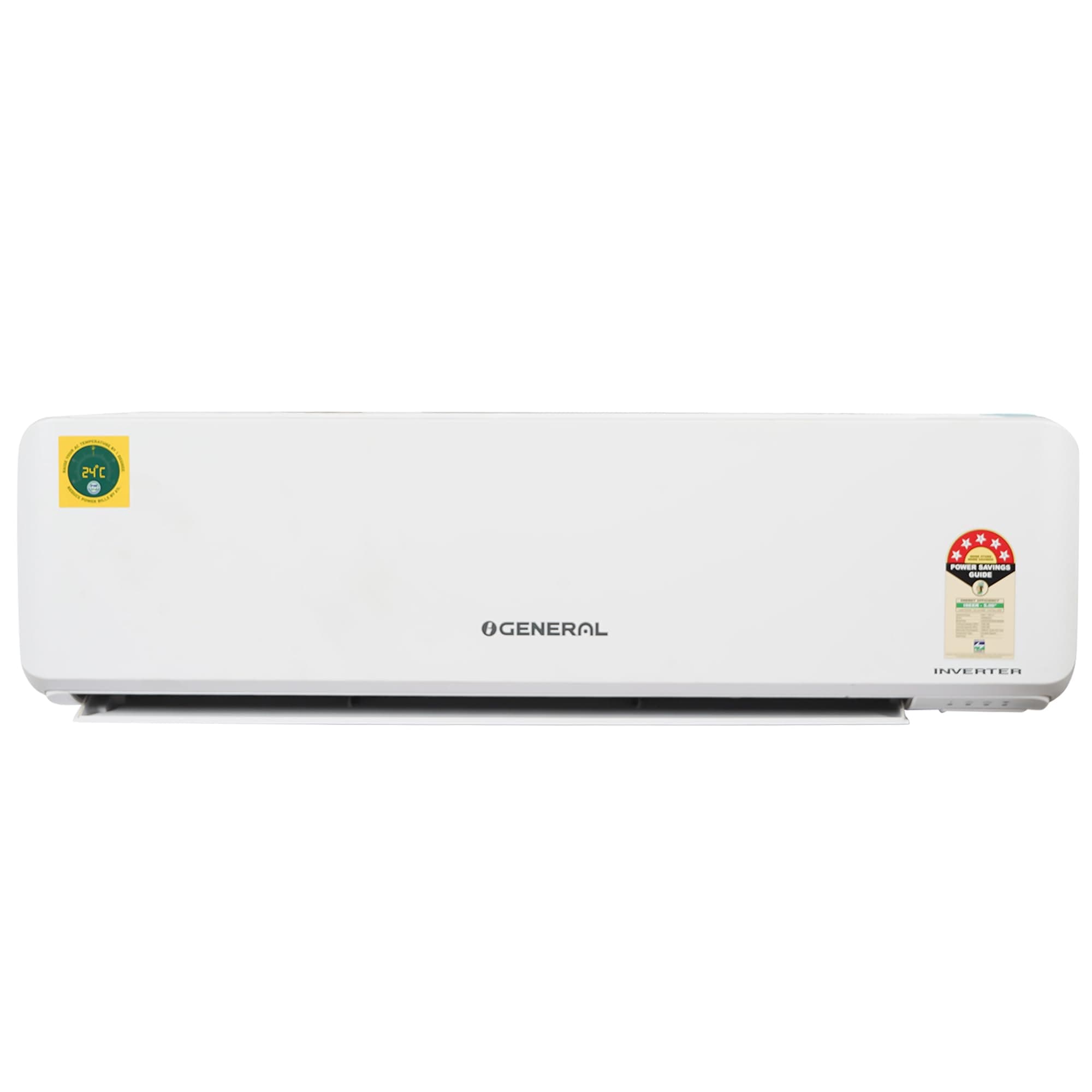 O General 2 Ton 5 Star Inverter Split AC | Copper Condenser | PM 2.5 Filter | Ambient Cooling | R32 Refrigerant (ASGG24CGAA-B, White, 2025 Model)