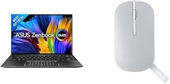 ASUS Zenbook 14X OLED, Intel Core i5-12500H 12th Gen, 14" (35.56 cm) 2.8K 90Hz OLED, (16GB RAM & 512GB SSD), UX5401ZA-KM541WS Marshmallow MD100 Mouse ...
