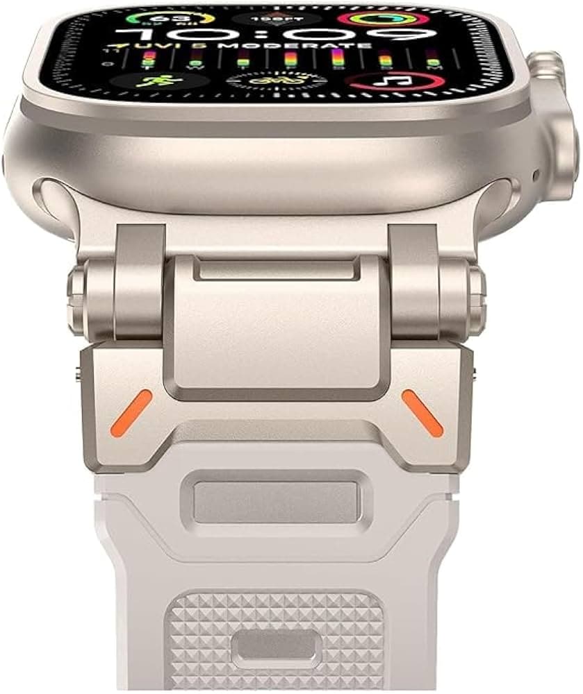 MOROFY Durable Armor Designed Band for Apple Watch Ultra 2 49mm With Durable Metal Connector Band Compatible with Series Ultra2|Ultra|9|8|7|SE26|5|4|3...