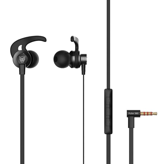 ANT AUDIO Pulse 380 Wired in Ear Headset with Mic (Black) In-Ear