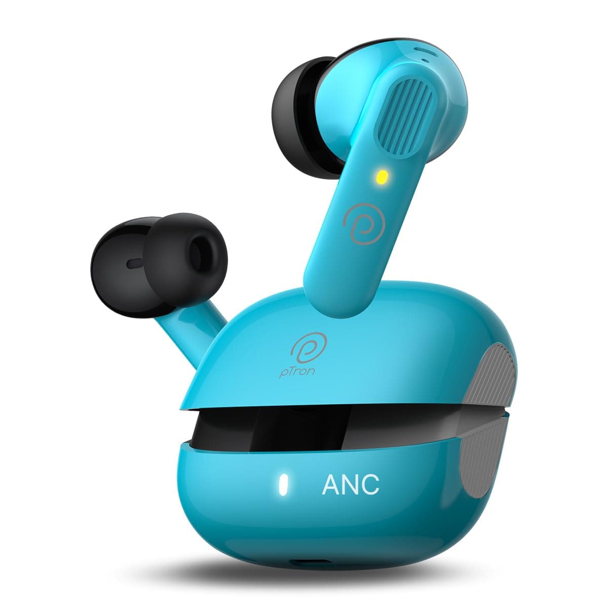 pTron Zenbuds 1 V2 ANC Bluetooth V5.3 in Ear Earbuds, 32dB Quietsound Tech, 13mm Hyperdrivers with 4D Panaromic Audio, 4 Quadpro ANC Mics, 40Ms Low La...