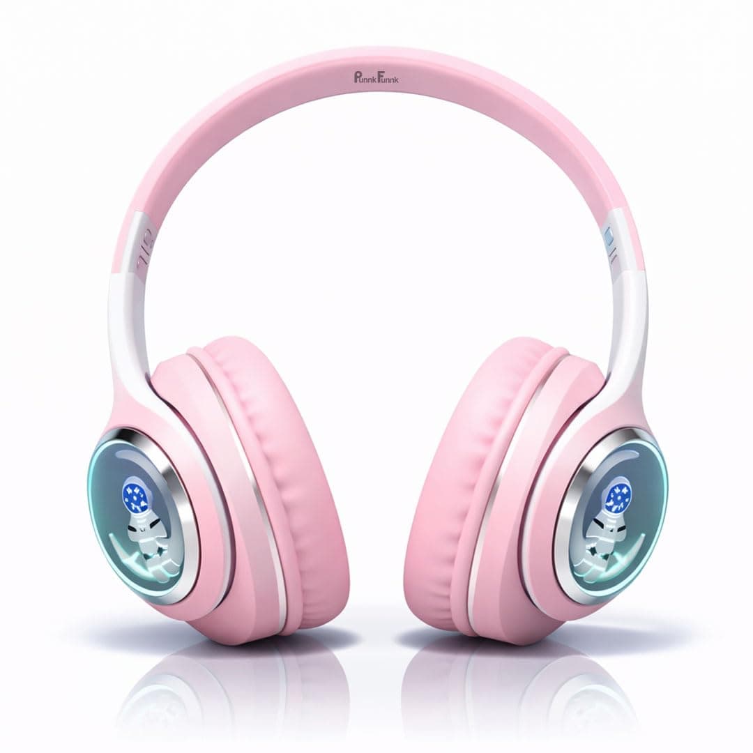 PunnkFunnk Astro Junior Wireless Bluetooth Headphones with BT 5.3, Noise Cancelling, Hi-Res Audio, 40mm Drivers, Deep Bass, Memory Foam Ear Cushions, ...