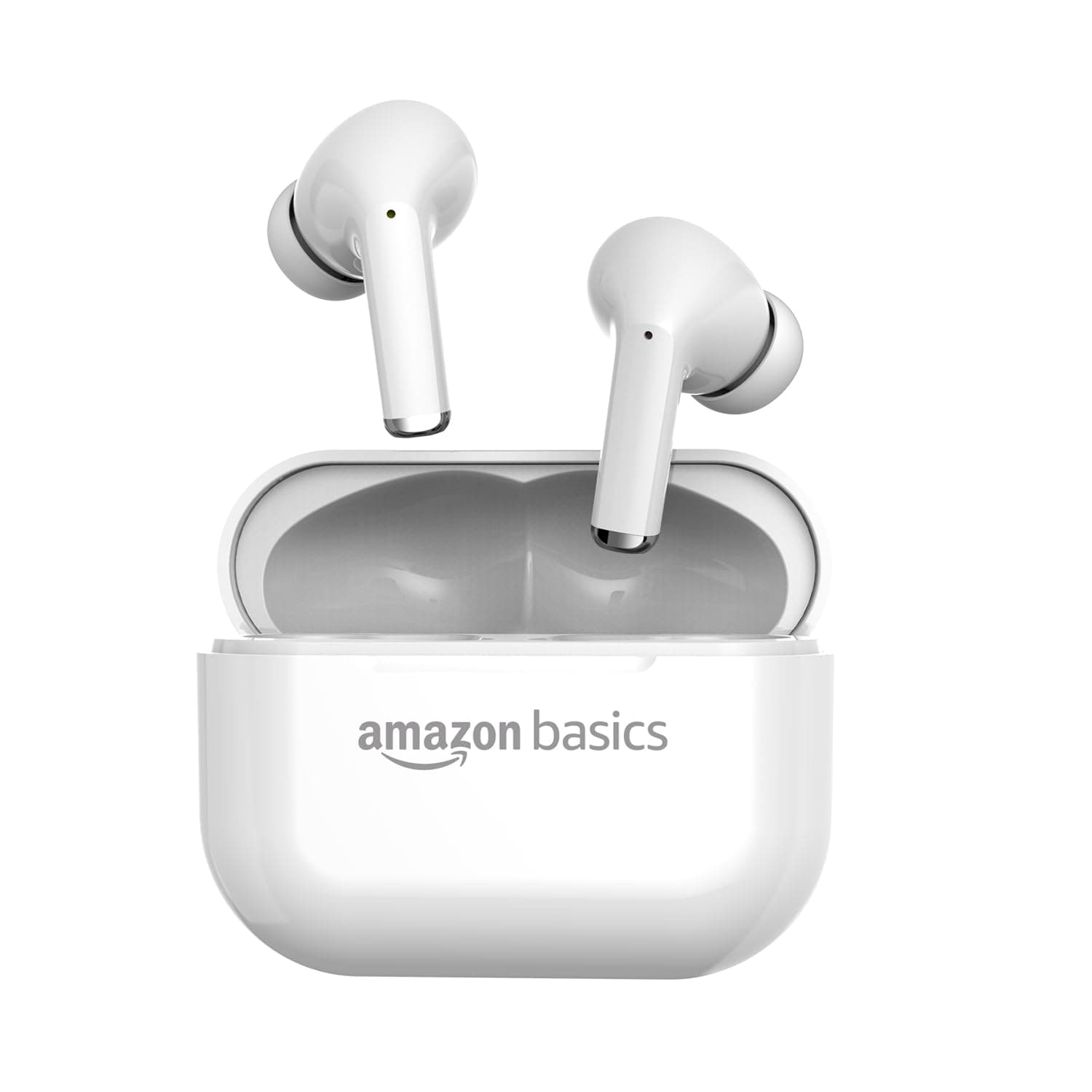 Amazon Basics TWS Wireless in Ear Earbuds, Bluetooth 6.0 Earphones with Mic, 55H Playtime, Bluetrum 5656A Chipset, Compact 500 mAh Charging Case, Clea...