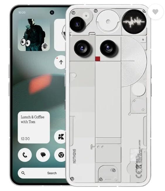 Nothing Phone (3) 5G (White, 12GB RAM, 256GB Storage) | Snapdragon 8s Gen 4 | 6.67" AMOLED Display | 50MP+50MP+50MP Triple Camera | 50MP Front | 5500 ...