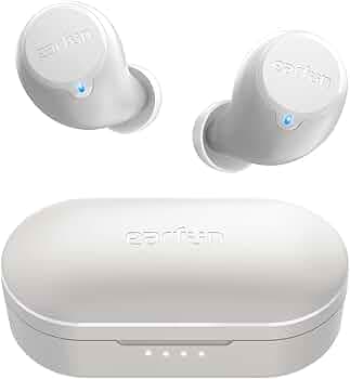 EarFun Free 1S Wireless Earbuds, Bluetooth 5.0 Headphones, True Wireless in-Ear Earbuds with IPX7 Waterproof & Wireless Charging, Wireless Deep Bass Earphones for 30H Playtime, Built-in Mic, White