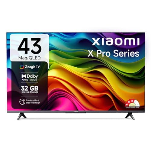 Xiaomi 108 cm (43 inches) X Pro QLED Series Smart Google TV L43MA-SIN (Black)