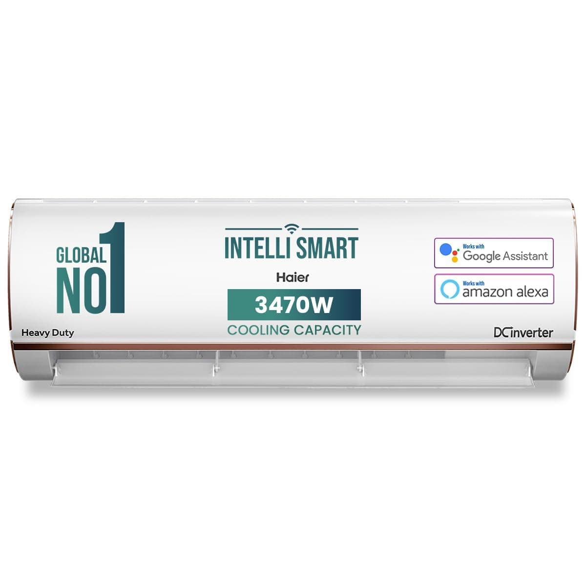 Haier 1 Ton 4 Star Intelli Smart Split AC (Copper, 7 in 1 Convertible, Anti Bacterial Filter, Cools at 60C Temp, 20 Mtrs Air Throw - HSU13K-PYFR4BN-IN...