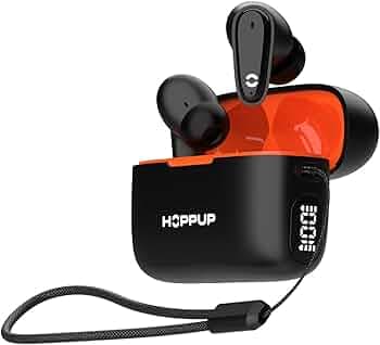 HOPPUP Airdoze D505 TWS Earbuds with 50H Playtime,Rage Mode,Ai Enc,Type-C Fast Charging Bluetooth Headset (Black, True Wireless) - in Ear