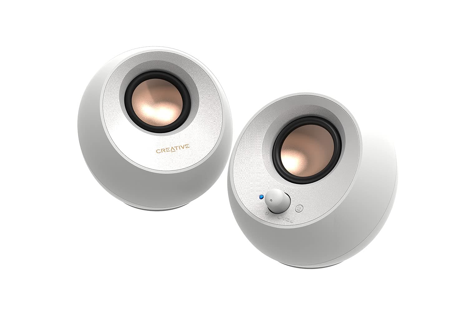 Creative Pebble V3 Minimalistic 2.0 USB-C Desktop Speakers with USB Audio, Clear Dialog Enhancement, Bluetooth 5.0, 8W RMS with 16W Peak Power, USB-A ...