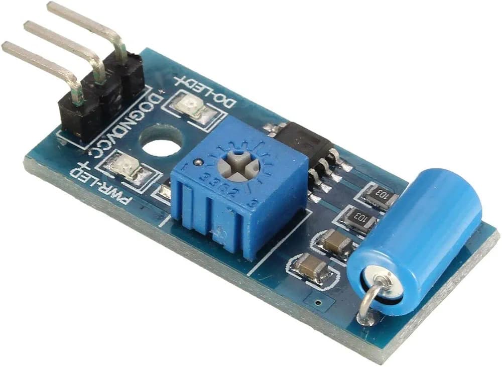 Robotbanao Vibration Sensor Module Vibration Switch Alarm Sensor Module for Arduino - Pack of 1