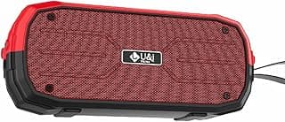 U & I Prime Sonic 2 IPX 5 Water Resistant Bluetooth Speaker with 8 Hours of Music Time (Red)