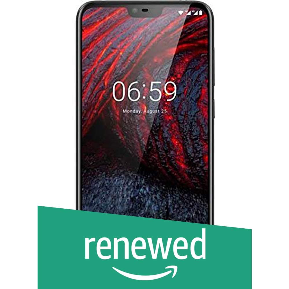 (Renewed) Nokia 6.1 Plus TA-1083 DS (Black, 64GB) Smartphones