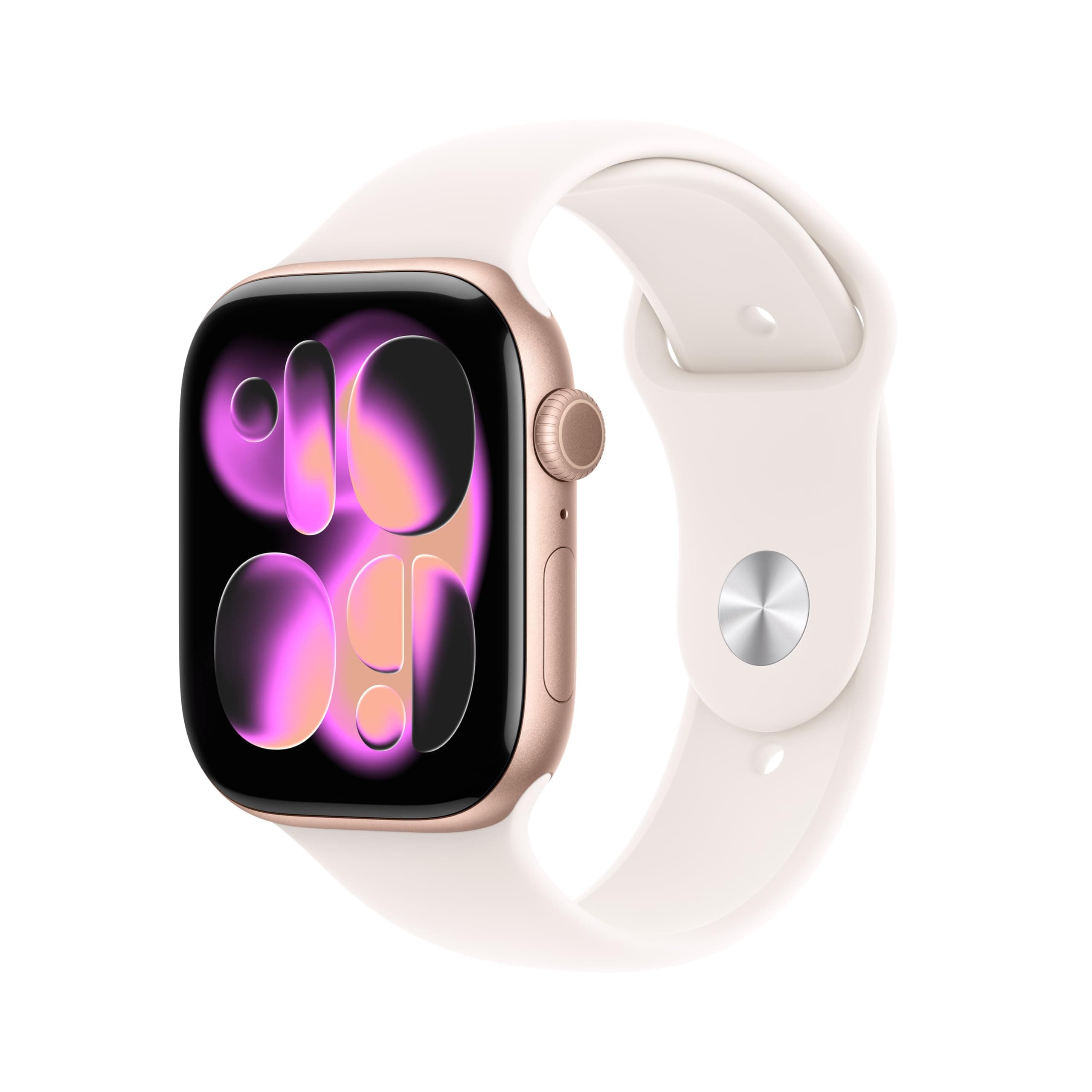 Apple Watch Series 11 GPS 46mm Rose Gold Aluminium Case with Light Blush Sport Band - S/M