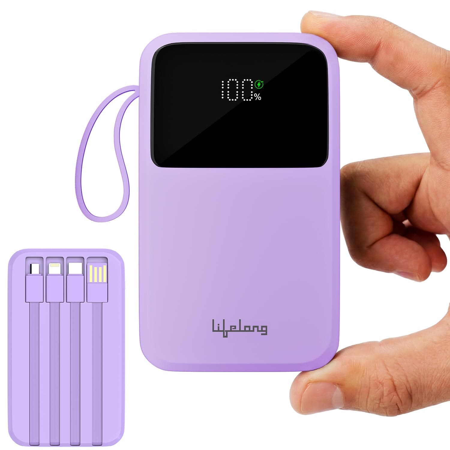 Lifelong ZenCharge 20000 mAh 22.5 W Compact Pocket Size Power Bank with 6 Input/Output Port (Purple, Lithium Polymer, Fast Charging, Quick Charge 3.0 ...