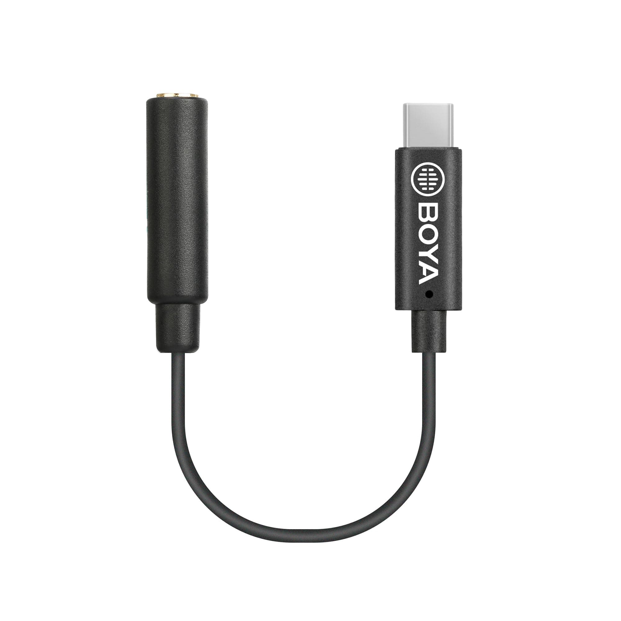 Boya by-K4 USB-C to 3.5mm (TRS) Adapter(2.4 inch),AUX to USB C Microphone/Headphone Adapter Jack Converter, Compatible with TRS Microphone/Headphone/U...