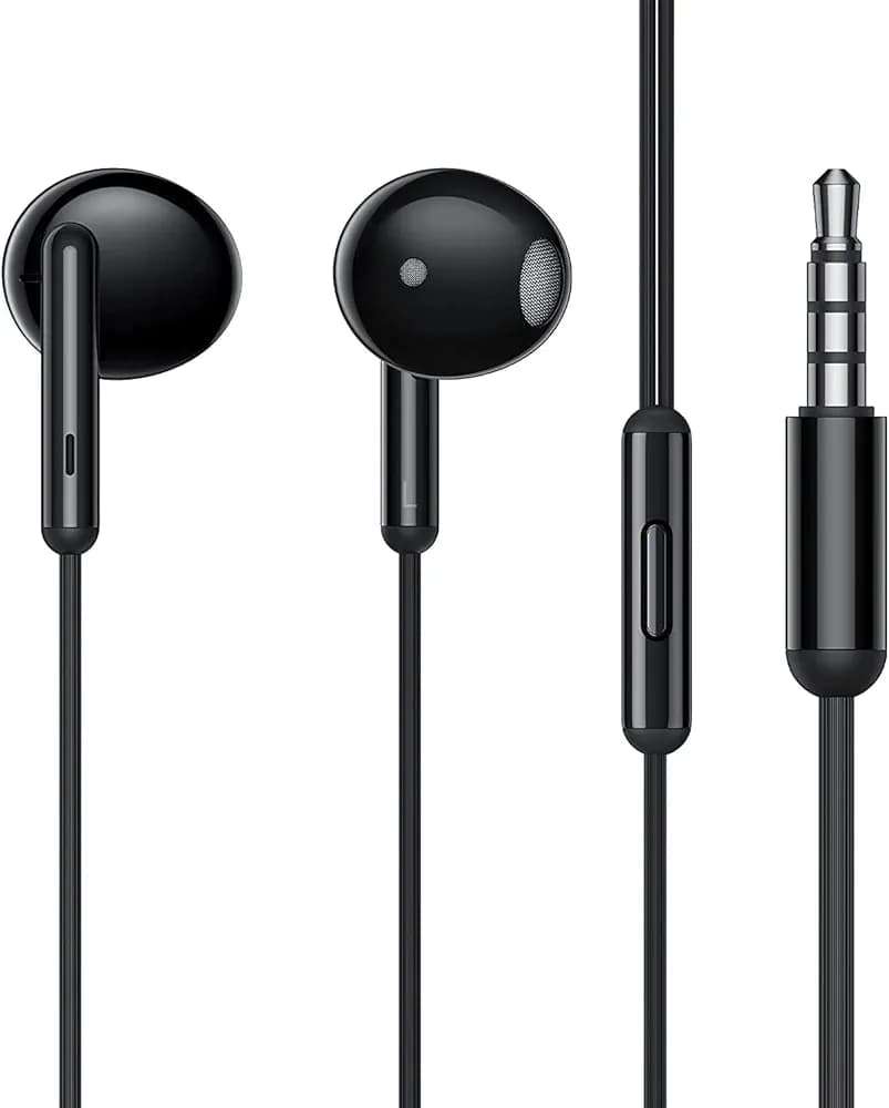 MANNAT Enterprises Classic Wired in Ear Earphones with Mic (Black)