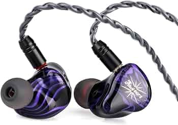 Linsoul Kiwi Ears Quartet 2DD+2BA Hybrid In-Ear Monitor, HiFi Earphones with Hand-Medical Grade Resin Shell, Detachable OFC Silver-plated IEM Cable fo...