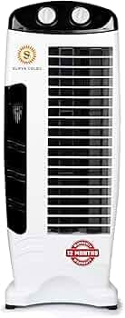 Surya Gold Towerfan Waterless Cooler Personal Tower Air Cooler for Home, office with Honeycomb Pad, Powerful Blower, i-Pure Technology and Low Power C...