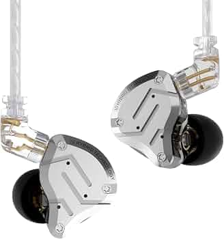 KZ ZS10 Pro Earphones in Ear Monitor Headphones, 4BA+1DD 5 Driver Earphones, HiFi Metal IEMS Headphones with Stainless Steel Faceplate, Wired Earbuds ...