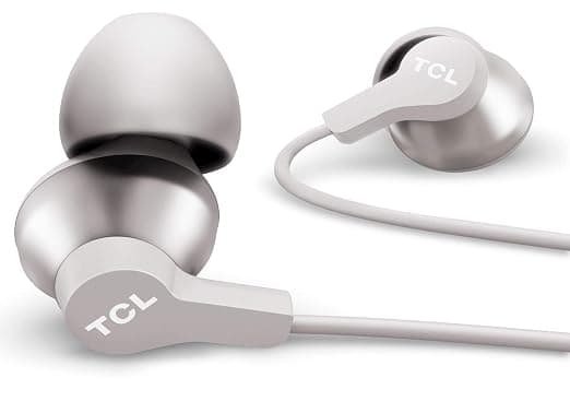 TCL ELIT200 In-Ear Earbuds Wired Headphones with Built-in Mic, Hi-Res Sound, Ergonomic Fit, 12.2 mm Driver Cement Gray In-Ear