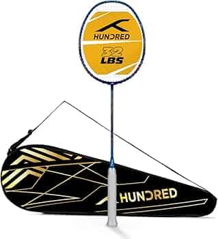 Hundred Medal Master Strung Badminton Racket with Full Racket Cover | 78 grams | Matte Finish | Maximum Tension  32 LBS
