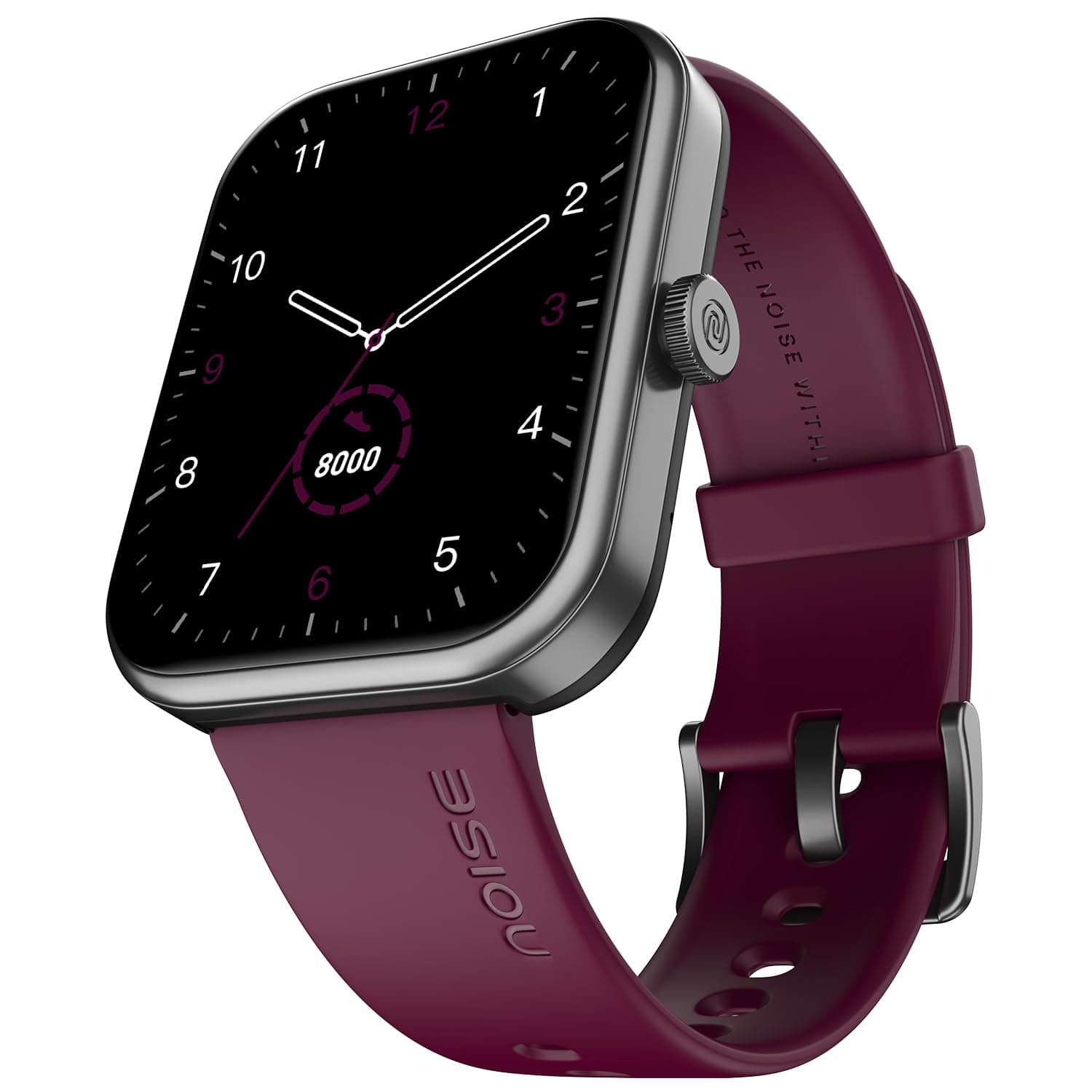 Noise Pulse 2 Max Advanced Bluetooth Calling Smart Watch with 1.85'' LCD and 550 Nits Brightness, Smart DND, 10 Days Battery, 100 Sports Mode, Productivity Suite & Noise Health Suite - (Deep Wine)