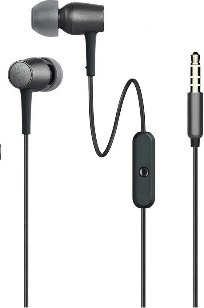 Meyaar Rplus Edition 0666 Wired Durable Metal Earphones Earbuds with Microphone & Deep Bass Clear Sound Noise Isolating in Ear Headphones, Stereo Ear Buds for Cell Phones, Laptop, Tablet, (Black)