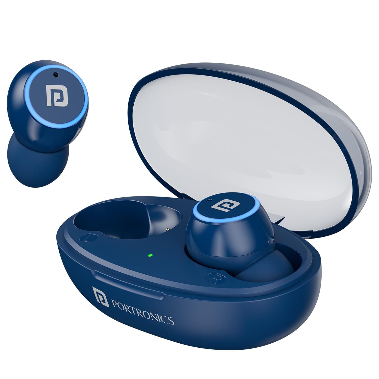 Portronics Harmonics Twins S13 in Ear True Wireless Earbuds with Mic, 24H Playtime, Game/Music Mode, Touch Control, 8mm Driver, Bluetooth 5.3v,IPX5 Wa...