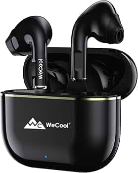 Wecool H1 AI Powered ENC Earbuds, Smooth Touch Control, Low Latency,Passive Noise Isolation, TWS with Clear Calling Clarity and Rich Bass Music Experience, IPX5, Type C Charging, with Voice Assistant