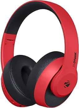 ZEBRONICS Zeb-Dynamic with Bluetooth Supporting Headphone, Aux Input, Call Function and Media/Volume Control | Voice Assistant Support (Red)