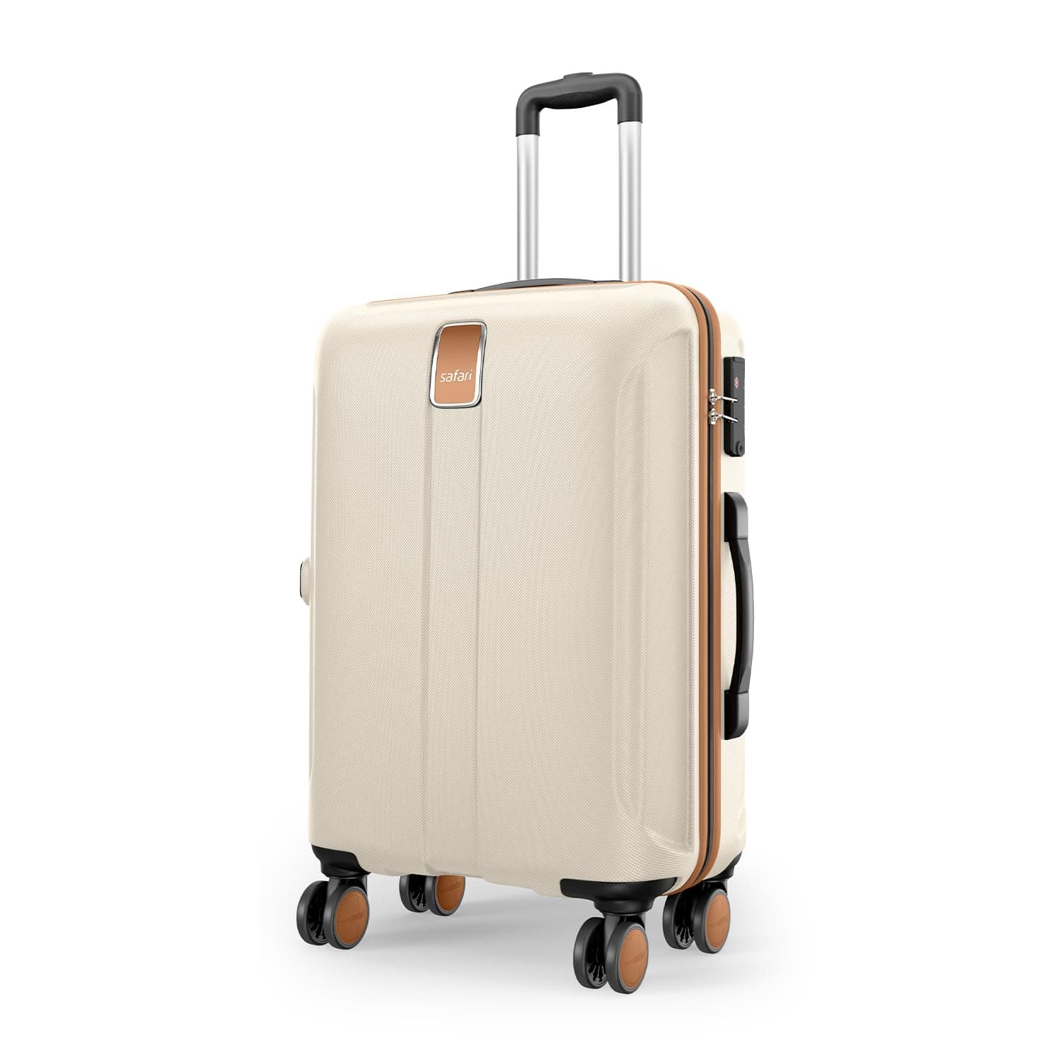 Safari Thorium Royale 8 Wheels 66cm Medium Size Trolley Bag Hard Case Checkin Polycarbonate Luggage, TSA Lock, Wet Pouch Organized Interior, Suitcase ...