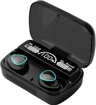 KGDA M-10 True Wireless Bluetooth Earbuds with Power Bank Upto 48 Hours Playback, Touch Controls, Voice Assistant (Black, in The Ear)