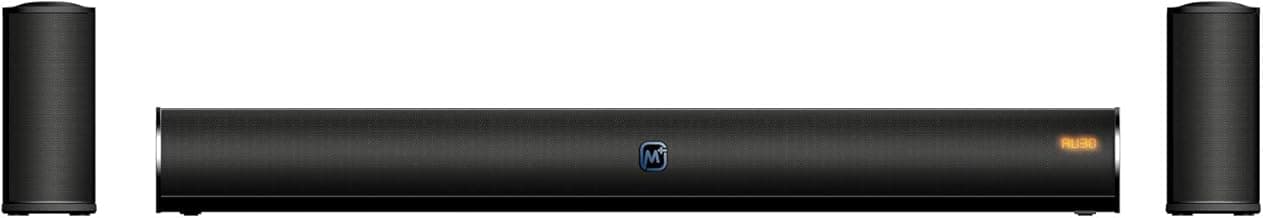 Matata Sound Bar MTMS41S23 True 40 Watt, 2 Wired Satellite Speakers and Built in Subwoofer, LED Display, Multi Connectivity - Wireless Bluetooth/AUX/U