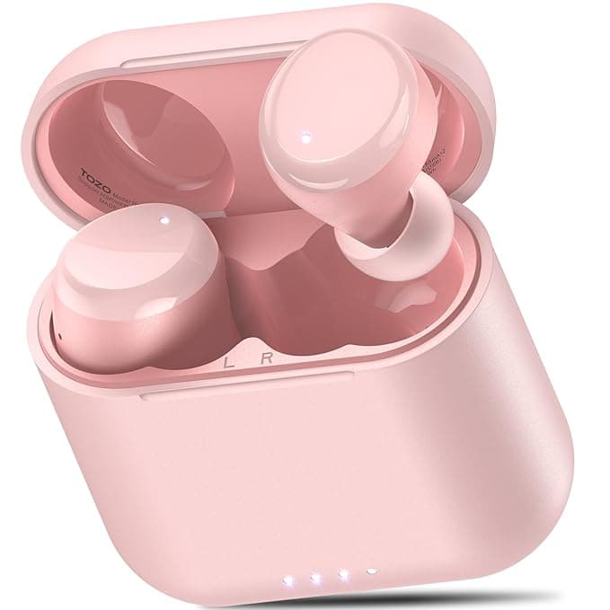 TOZO T6 (Ergonomic Edition) Wireless Earbuds Bluetooth 5.3 Headphones, Ergonomic Design in-Ear Headset, 50Hrs Playtime with Wireless Charging Case, AP...