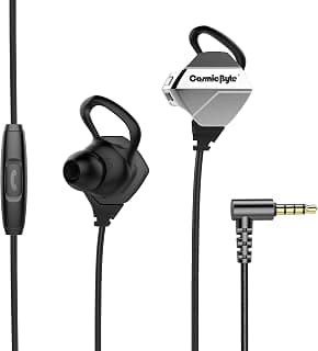 (Renewed) Cosmic Byte CB-EP-04 Gaming Earphone with Detachable Microphone for PC, PS4, Mobiles, Tablets (Black/Silver)
