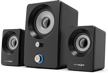 (Refurbished) INSTAPLAY Blast200 Bluetooth 2.1 Channel Stereo Multimedia Speaker, USB Powered Wired Desktop Speakers with Extra Bass, Supports Bluetoo...