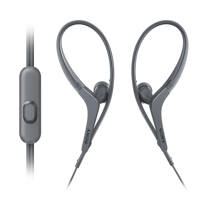 Sony MDR-AS410AP Sports Wired in-Ear Splashproof Headphones with Tangle Free Cable, 3.5mm Jack, Headset with Mic for Phone Calls and 1 Year Warranty -