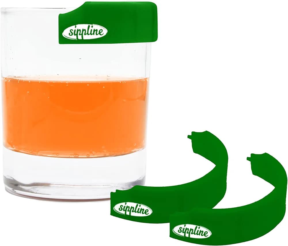 Sippline™ Drinking Shield for Glass ka Mask (Green, Pack of 3)
