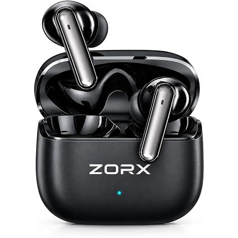 ZORX 181 Pro Wireless Earbuds | 50H Long Battery Backup | ANC & Gaming Mode | 50ms Gaming Mode, 13mm Large Drivers, Type-C Fast Charging, BassXpand™ Technology