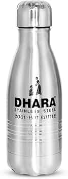 Dhara Stainless Steel 24 Plus Double Wall Thermosteel Flask Water Bottle 250 ml | 24 Hours Hot and Cold Bottle | Vacuum Insulated Bottle for Kitchen, ...