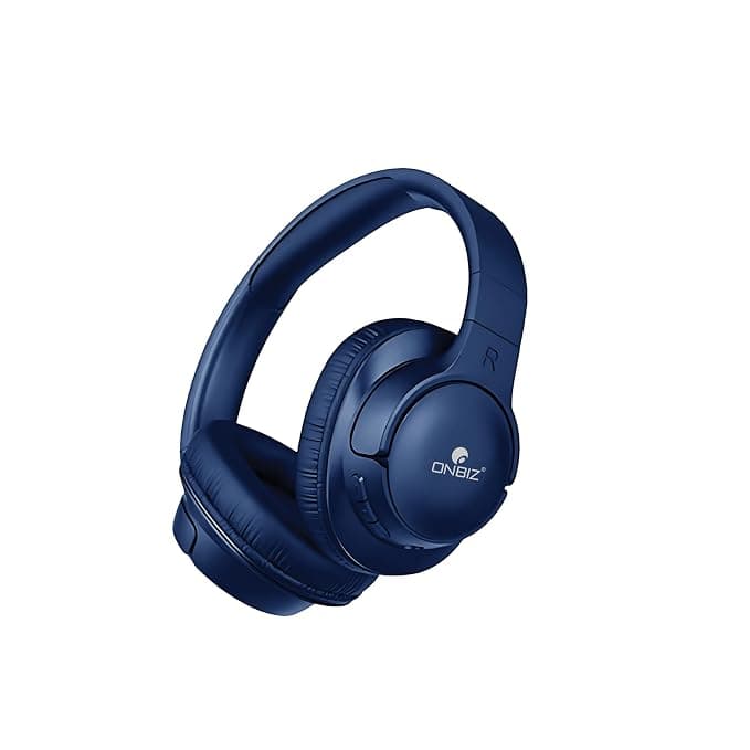 Premium Wired and Wireless Headphone, Bluetooth V5.4, Soft & Comfortable Cusions, Power Bass, 35+Hrs of Playtime, Blue