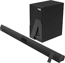 boAt Aavante Bar 1400 Bluetooth Soundbar with 120W RMS boAt Signature Sound, 2.1 Channel, Multi-Compatibility Modes, Wired Subwoofer, Entertainment EQ