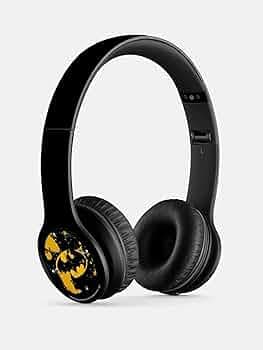 Macmerise Batman Classic On-Ear Bluetooth Headphone with Upto 10 Hours Playback, FM Radio, SD Card, Soft Padded Ear Cushions and Passive Noise Isolation | P47 Wireless Headphone
